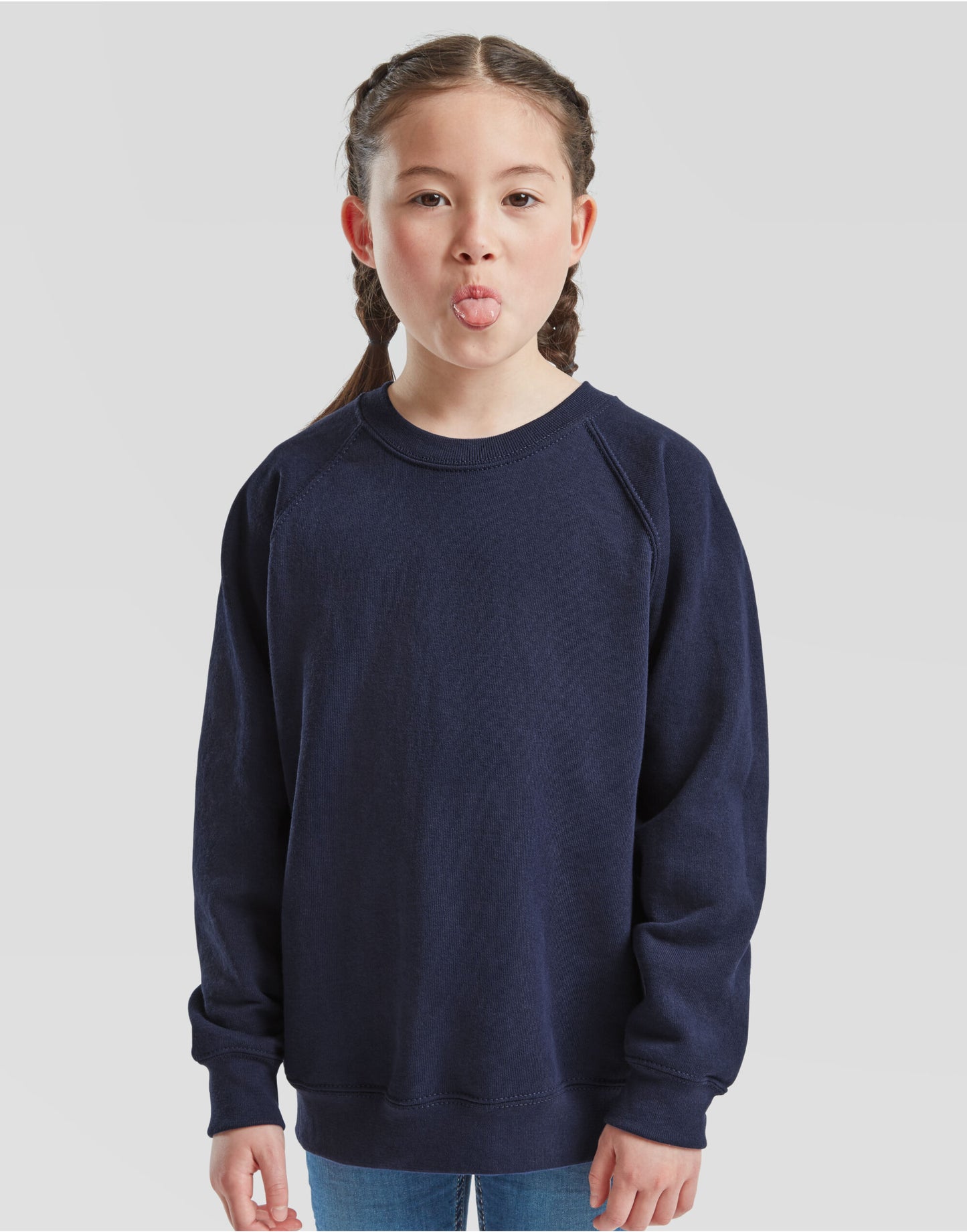 Kid's Classic Raglan Sweat - Navy Blue