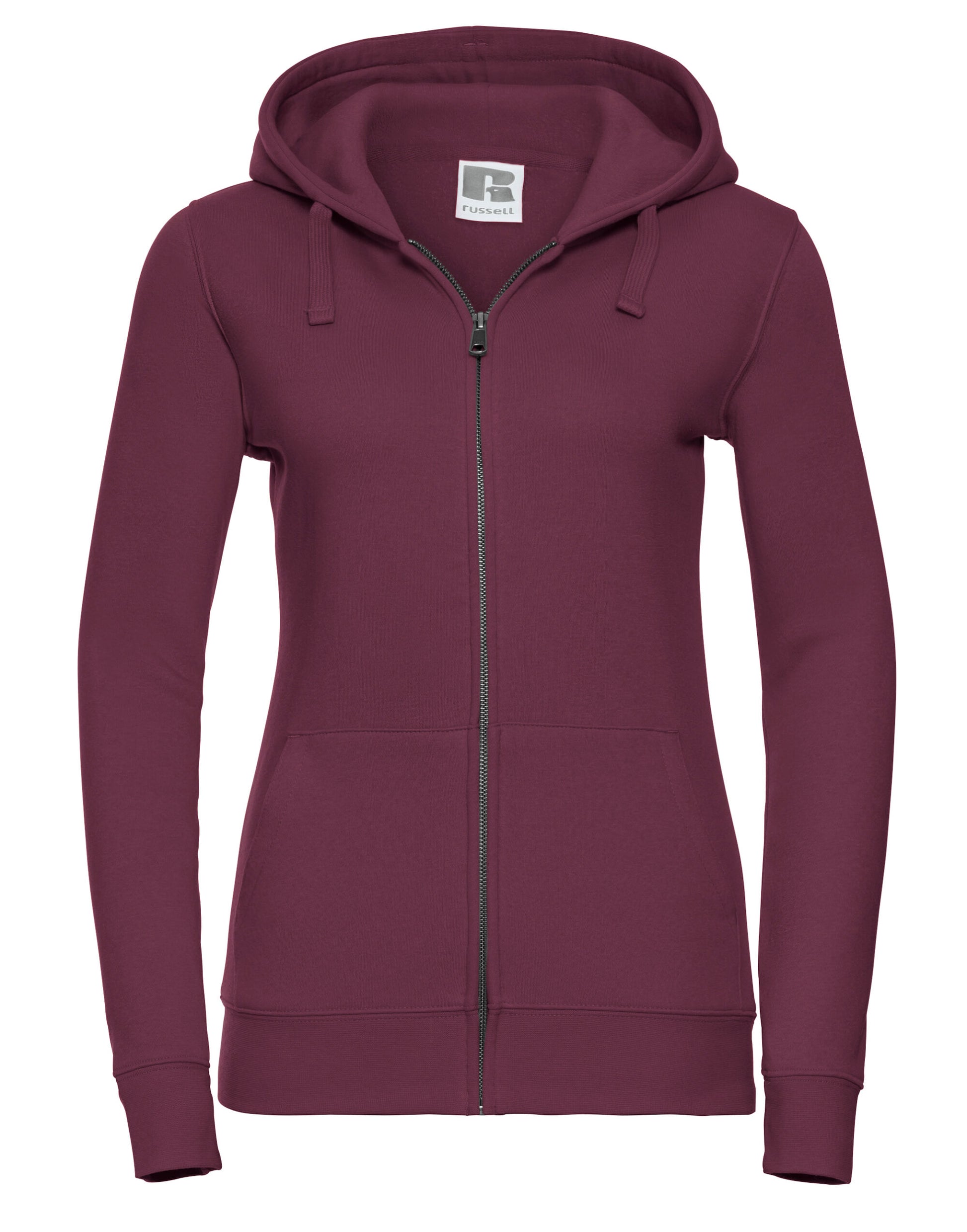 Ladies' Authentic Zipped Hood Jacket - Burgundy
