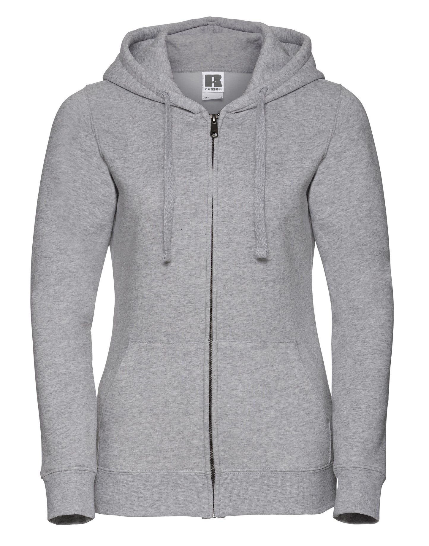 Ladies' Authentic Zipped Hood Jacket - Light Oxford