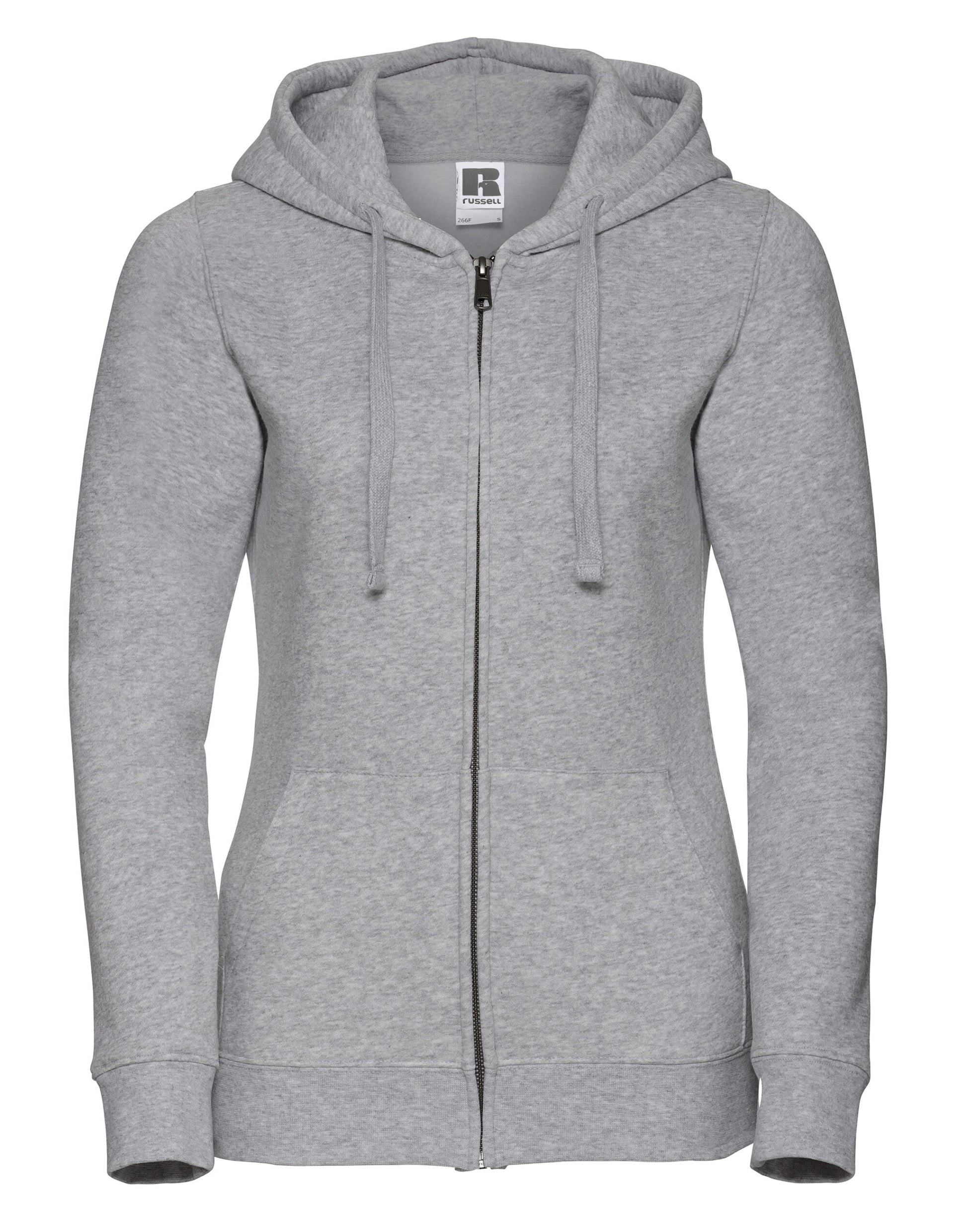 Ladies' Authentic Zipped Hood Jacket - Light Oxford