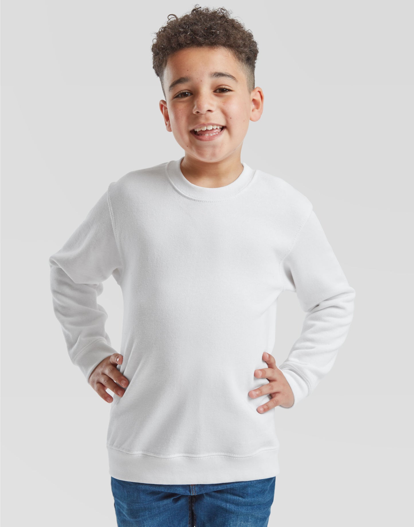 Kid's Classic Set-In Sweat - White