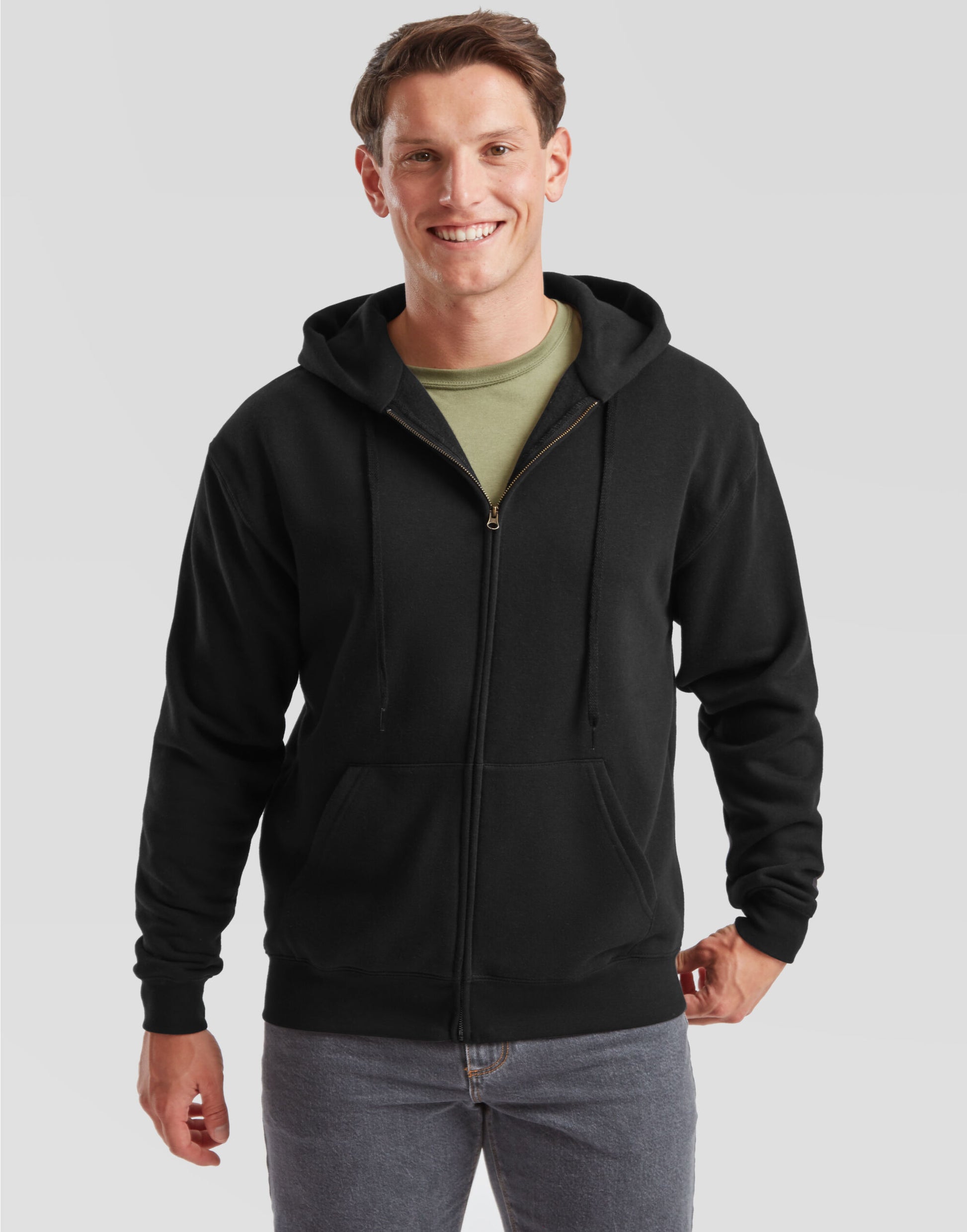 Men's Premium Hooded Sweat Jacket - Black