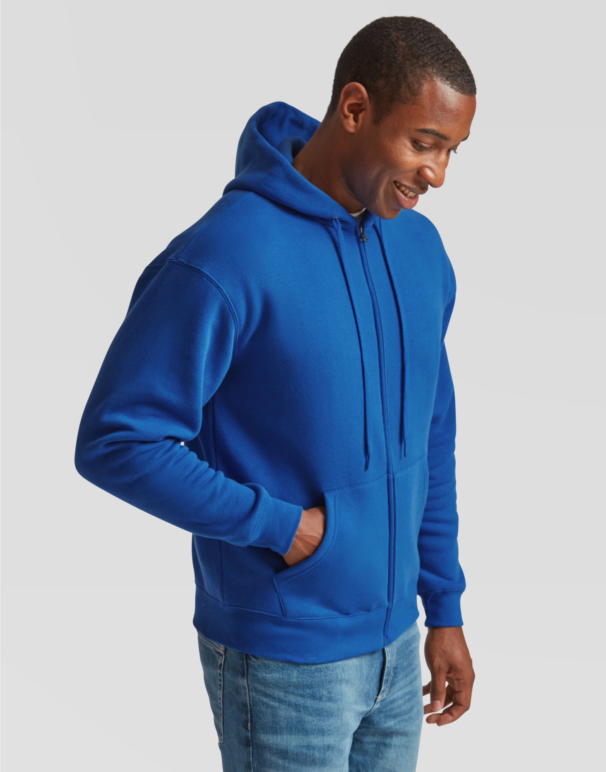 Men's Premium Hooded Sweat Jacket - Royal