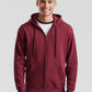 Men's Classic Hooded Sweat Jacket - Burgundy