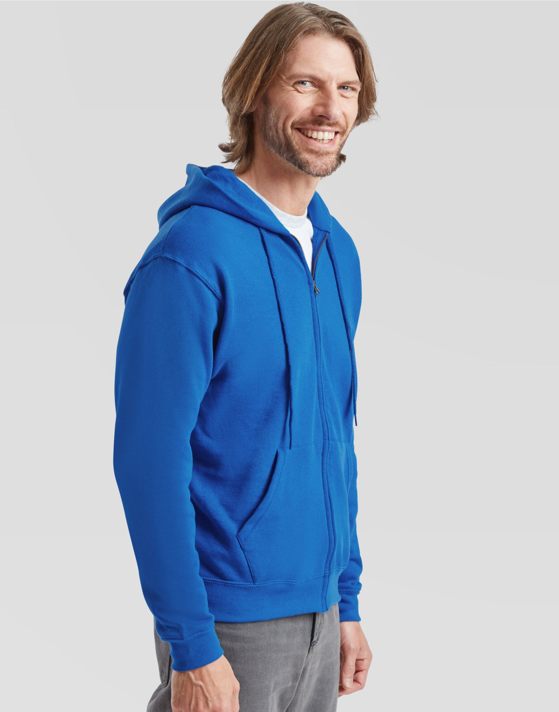 Men's Classic Hooded Sweat Jacket - Royal