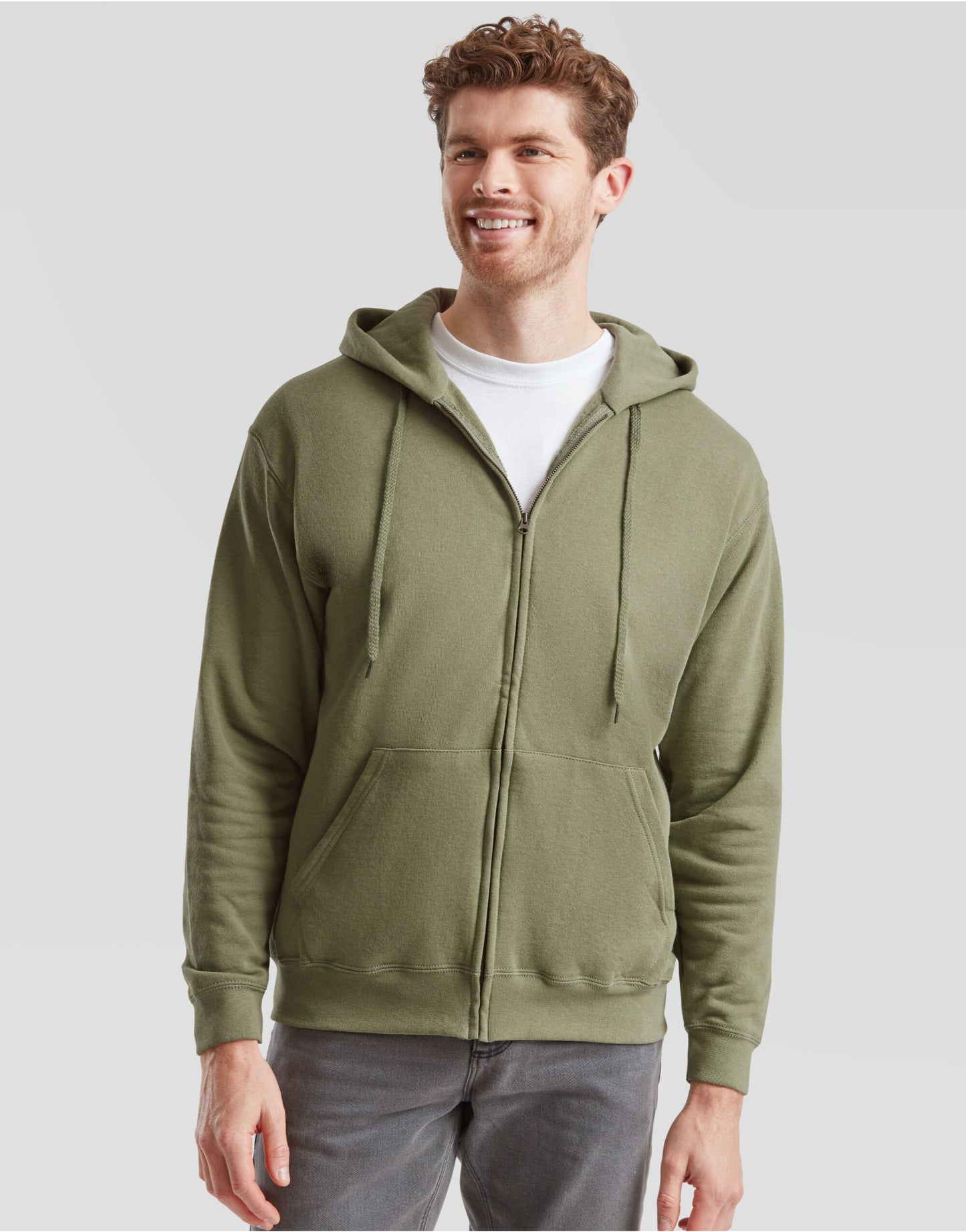 Men's Classic Hooded Sweat Jacket - Classic Olive