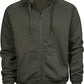 Men's Fashion Full Zip Hood - Deep Green