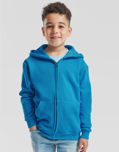 Kid's Classic Hooded Sweat Jacket - Azure Blue