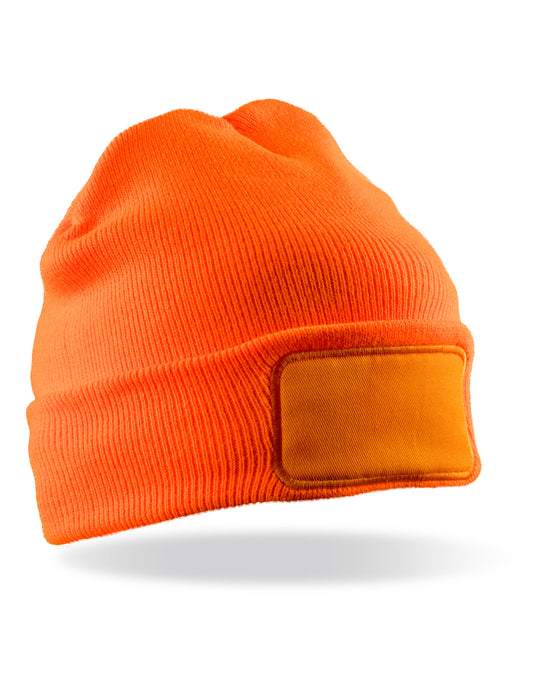 Double Knit Thinsulate™ Printers Beanie - Fluoresent Orange