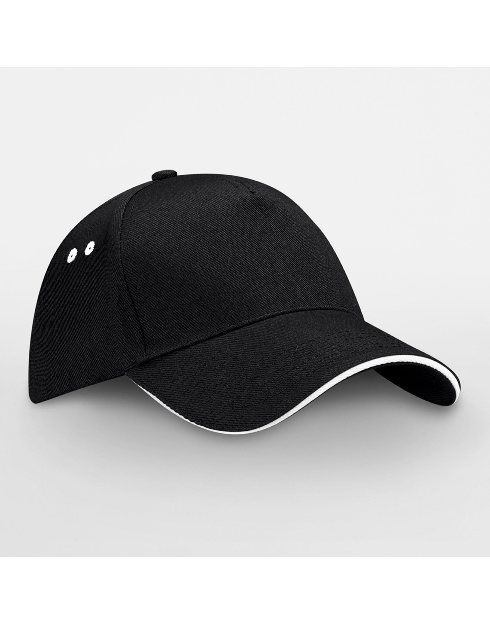 Ultimate 5 Panel Cap Sandwich Peak - Black/White