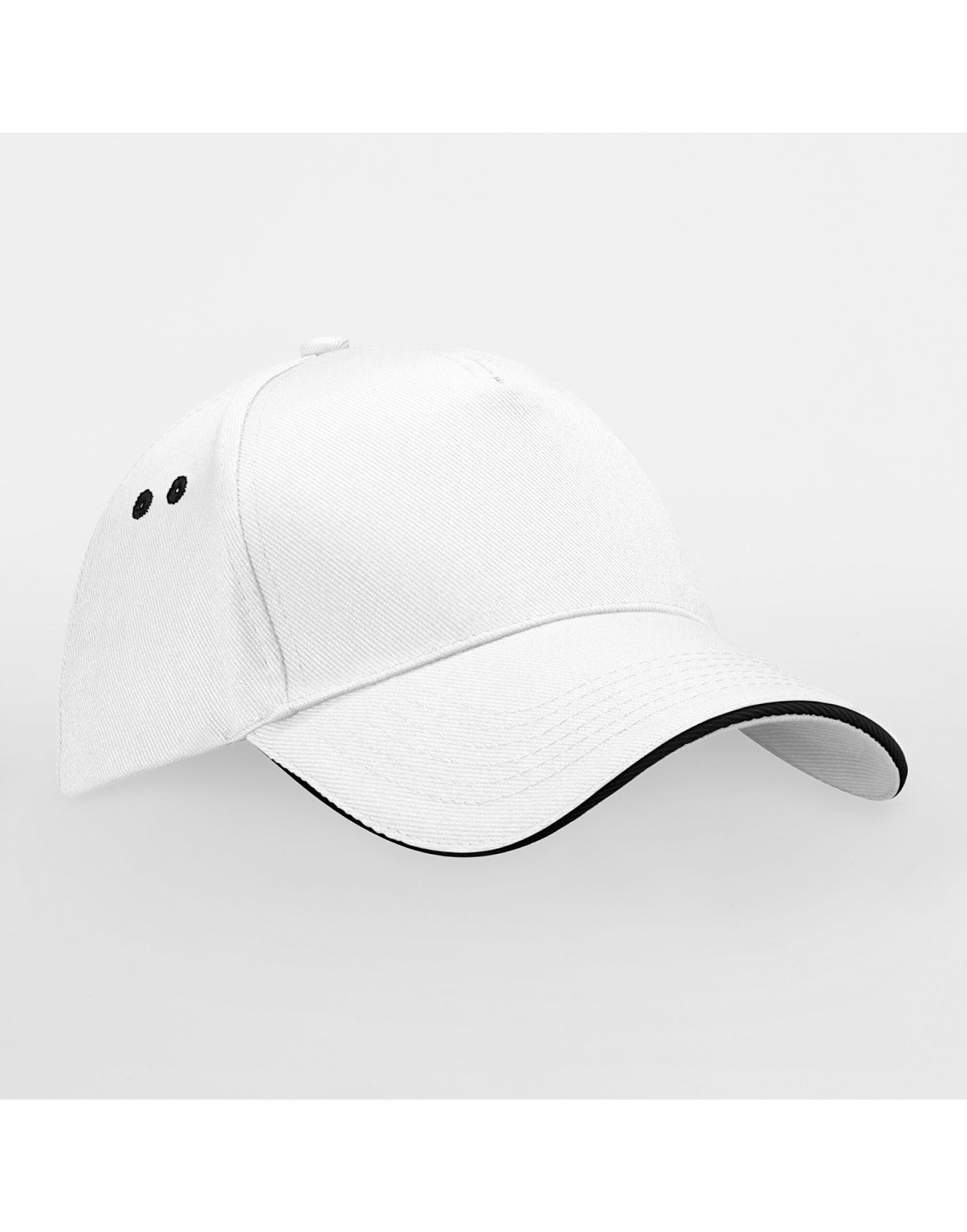 Ultimate 5 Panel Cap Sandwich Peak - White/Black