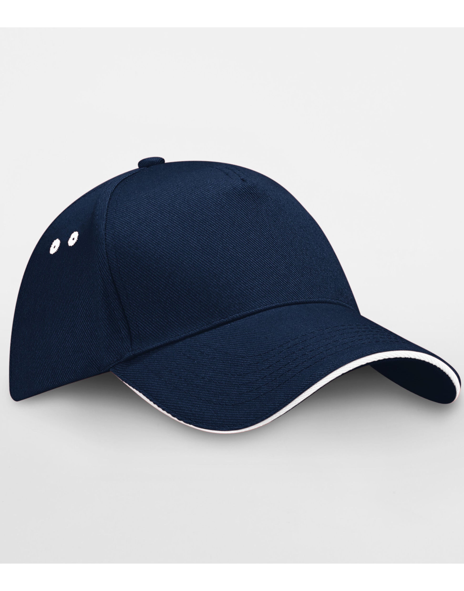 Ultimate 5 Panel Cap Sandwich Peak - French Navy/White