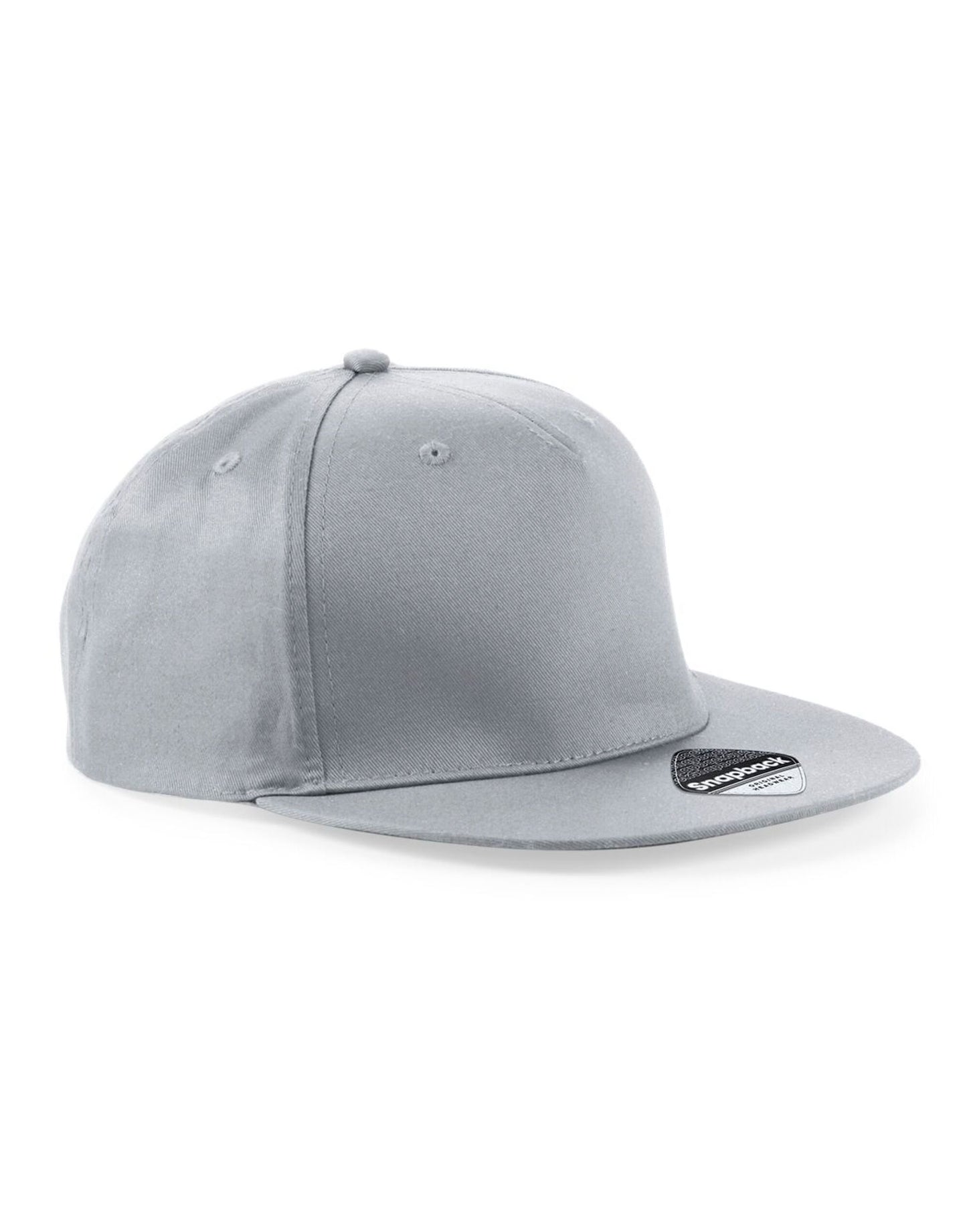 5 panel Snapback Rapper Cap - Light Grey