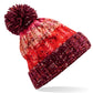 Corkscrew Pom Pom Beanie - Cherry Sherbert