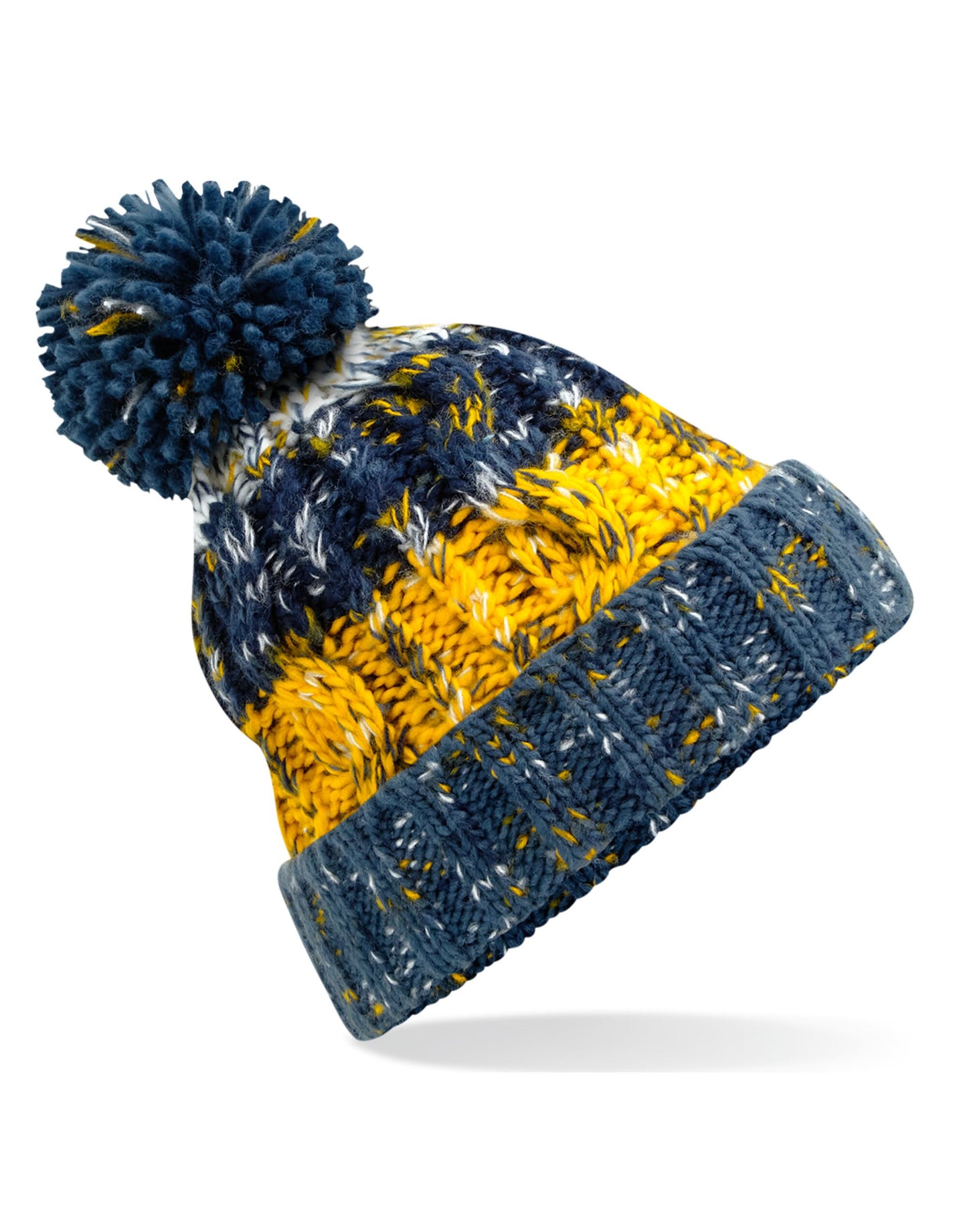 Corkscrew Pom Pom Beanie - Morning Frost