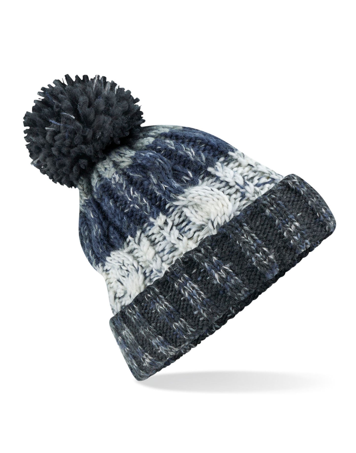 Corkscrew Pom Pom Beanie - Arctic Dawn