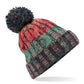 Corkscrew Pom Pom Beanie - Watermellon Breeze
