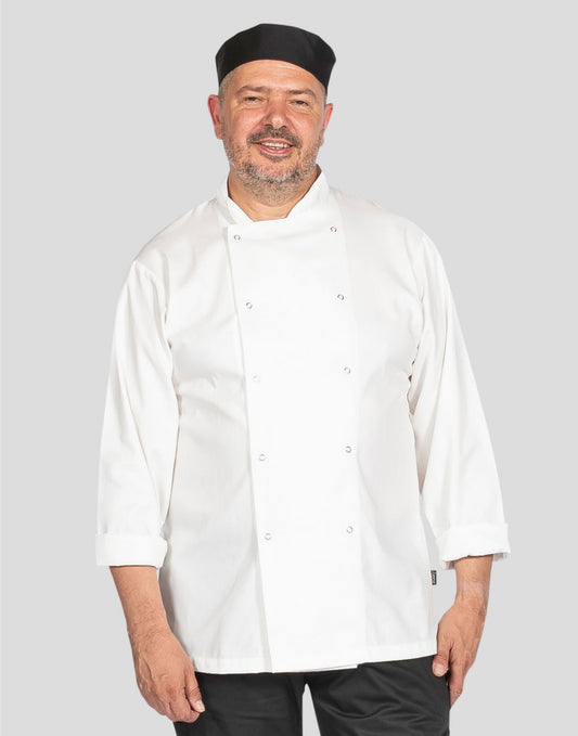 Budget Long Sleeve Chefs Jacket - White