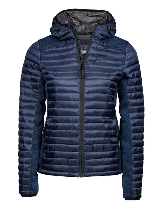 Ladies' Aspen Crossover Jacket - Navy/Navy Melange
