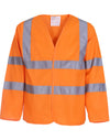 Hi-Vis Long Sleeve Waistcoat - Hi Vis Orange
