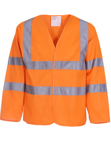 Hi-Vis Long Sleeve Waistcoat - Hi Vis Orange
