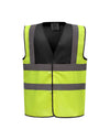 Two Tone Class 1 Waistcoat - Hi Vis Yellow/Black