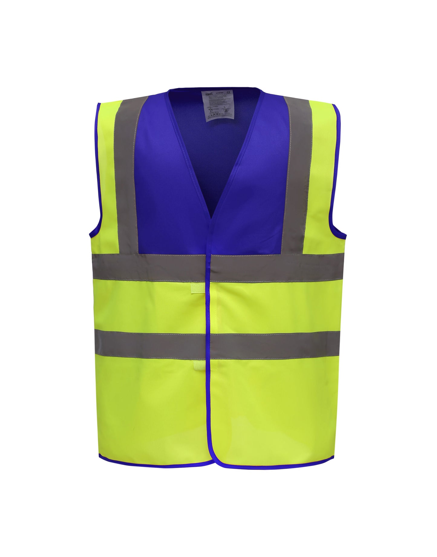 Two Tone Class 1 Waistcoat - Royal/Hi-Vis Yellow