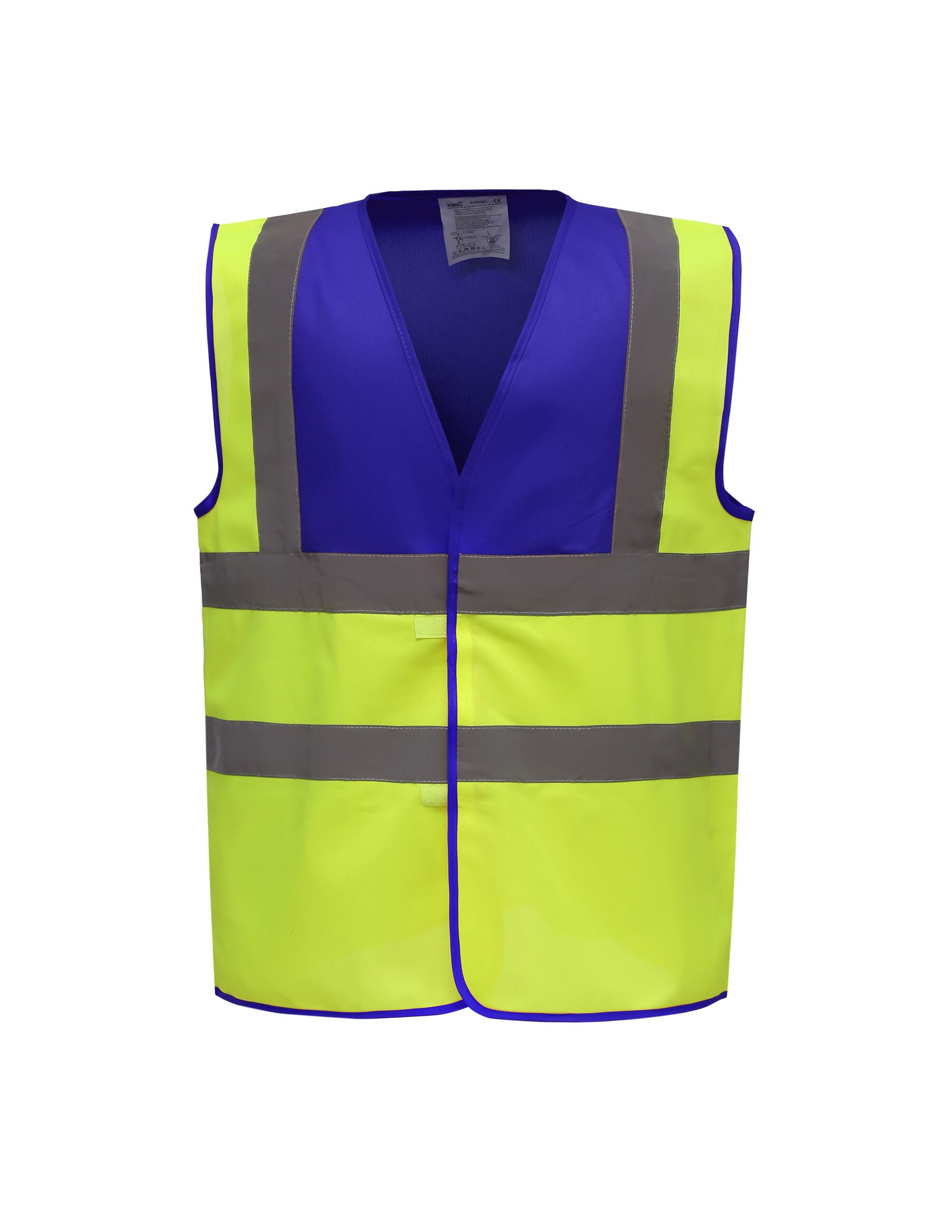 Two Tone Class 1 Waistcoat - Royal/Hi-Vis Yellow
