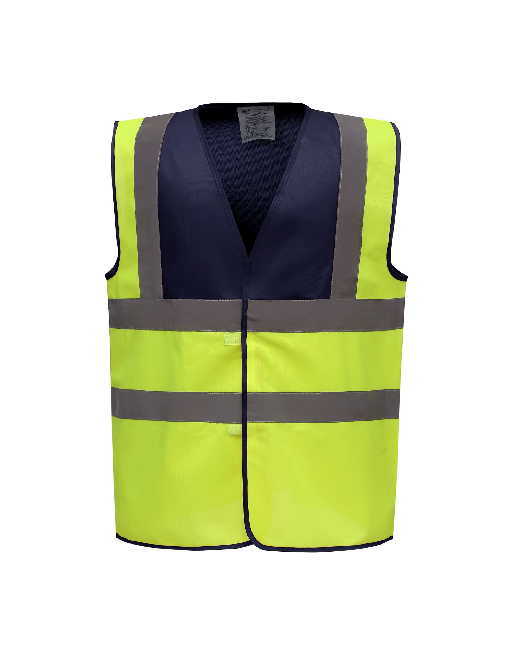 Two Tone Class 1 Waistcoat - Navy/Hi-Vis Yellow