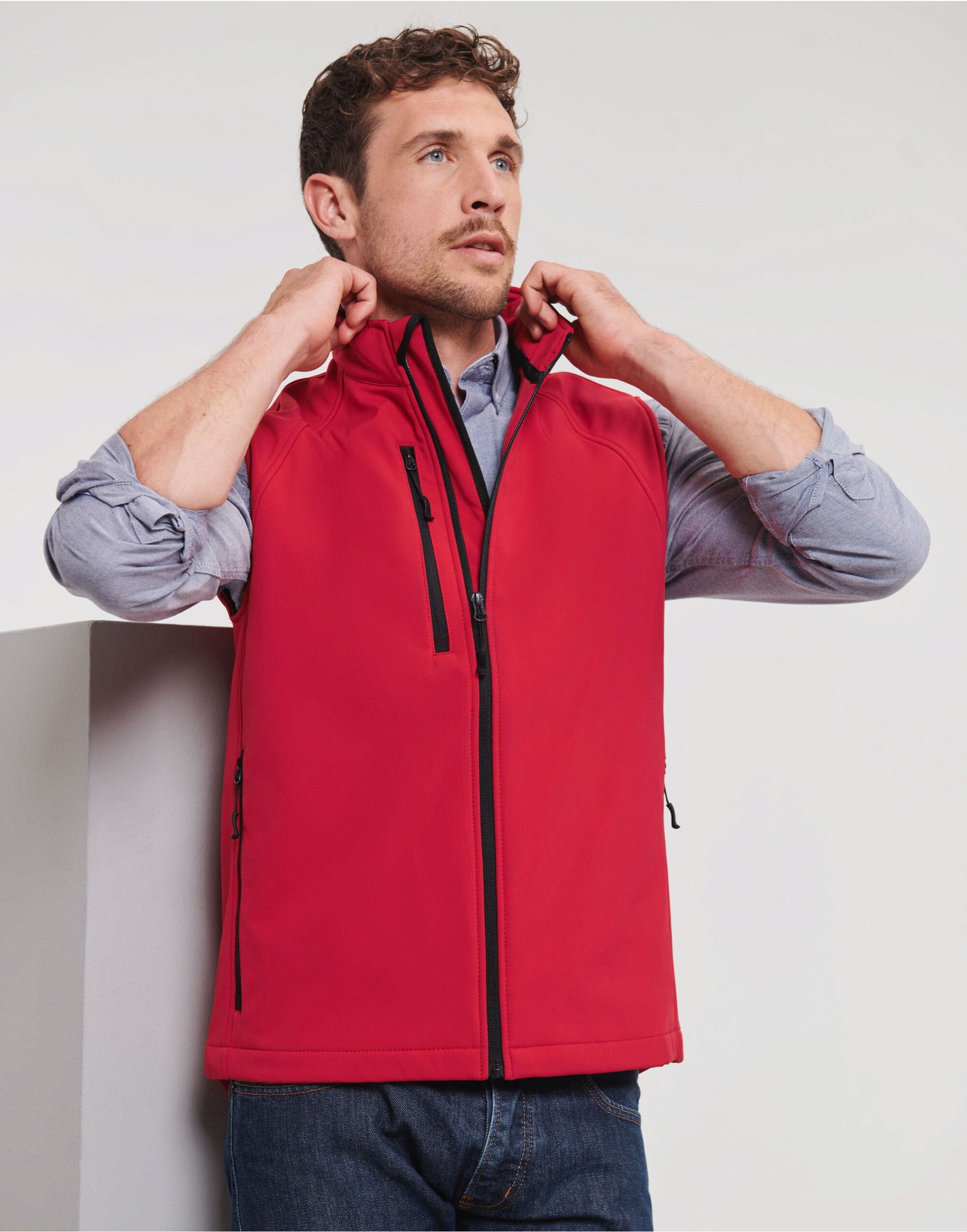 Men's Softshell Gilet - Classic Red