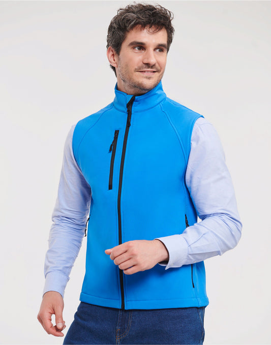 Men's Softshell Gilet - Azure Blue