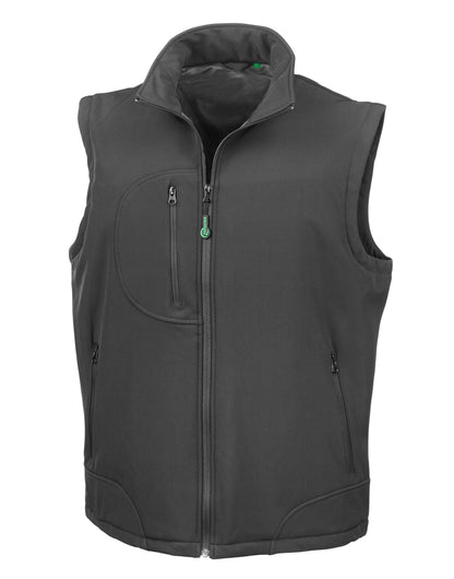 Recycled 3 Layer Softshell Bodywarmer - Black/Black
