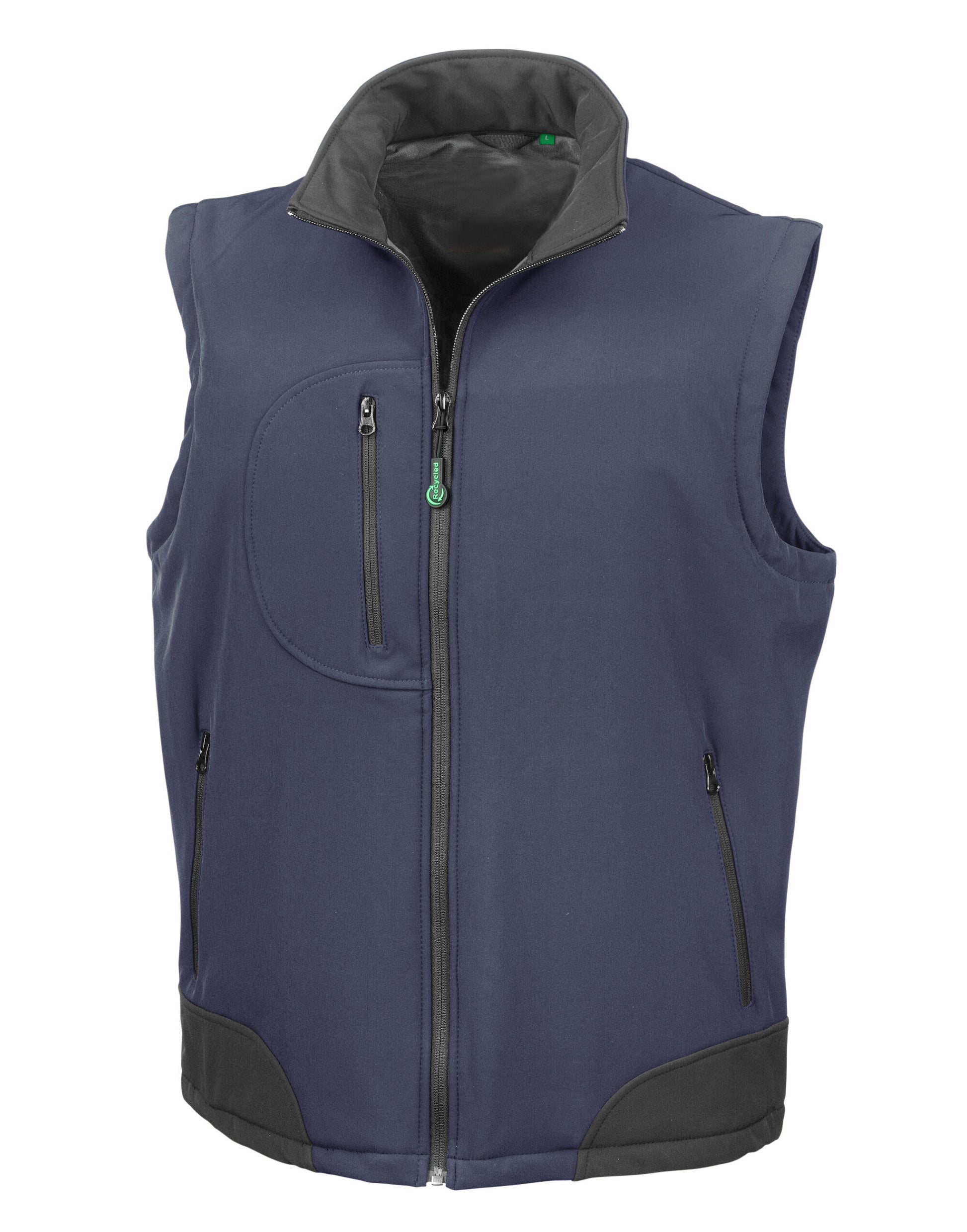 Recycled 3 Layer Softshell Bodywarmer - Navy/Black