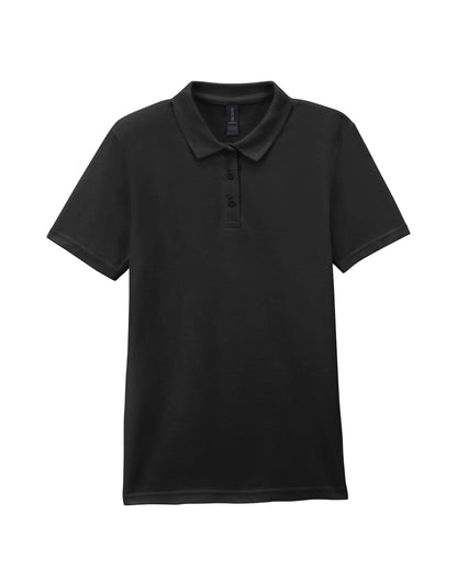 Softstyle® Ladies' Double Pique Polo - Black
