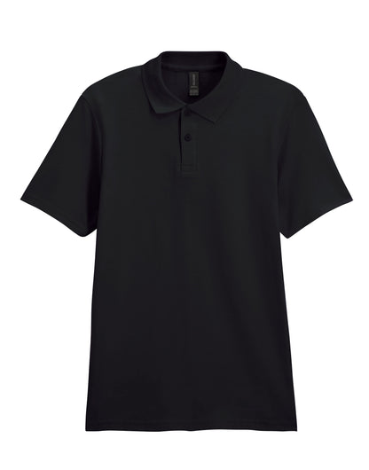 Softstyle® Adult Double Pique Polo - Black