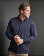 Men's Luxury Long Sleeve Stretch Polo