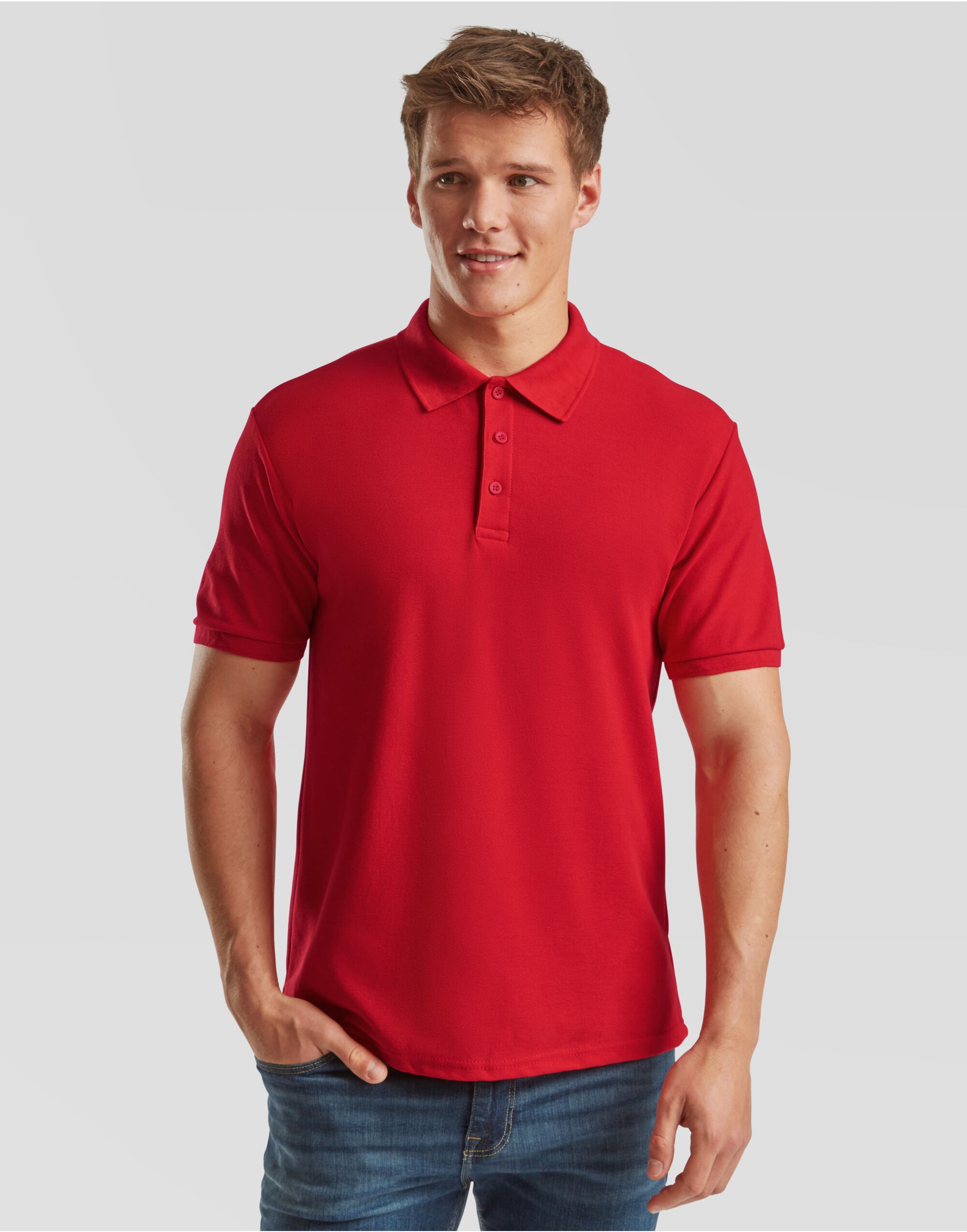 Men's 65/35 Heavy Polo - Red
