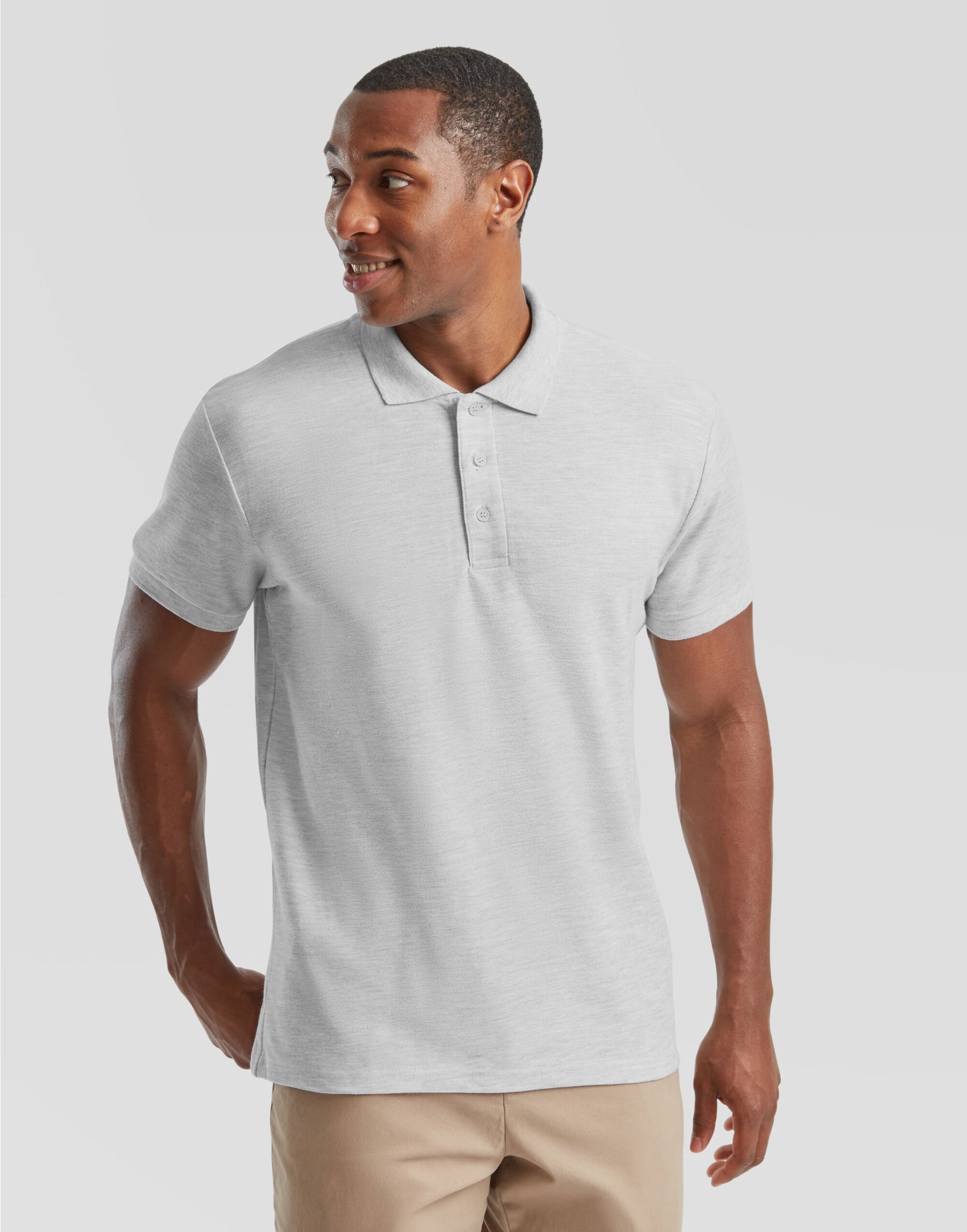 Men's 65/35 Heavy Polo - Heather Grey