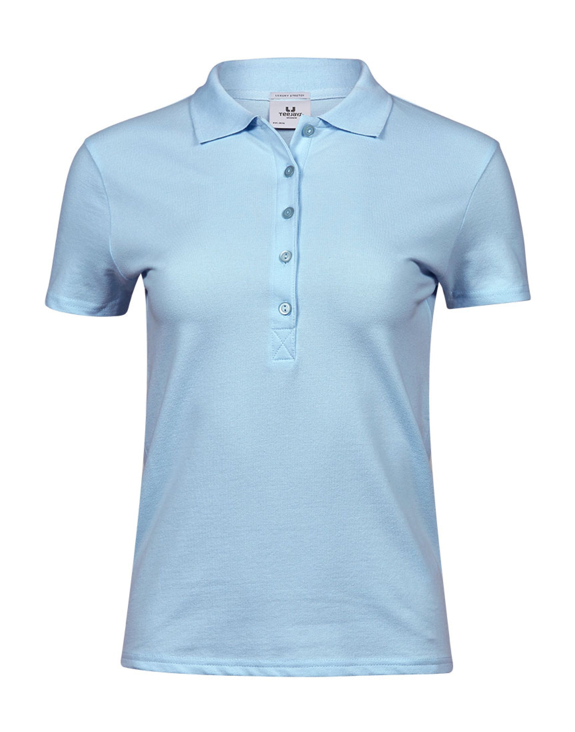 Ladies' Luxury Stretch Polo - Light Blue