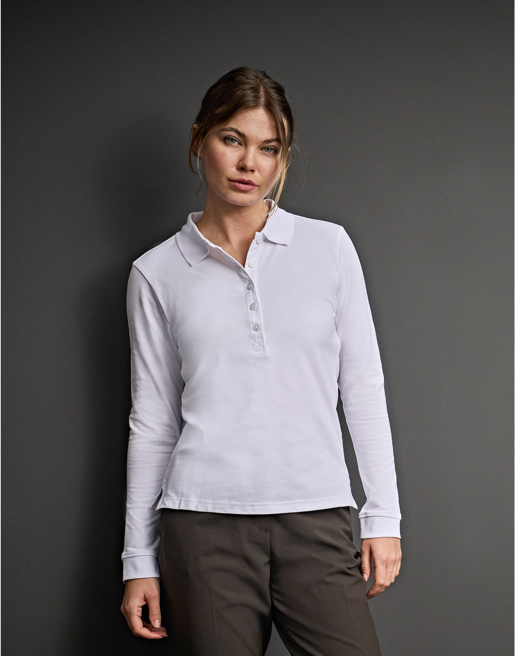 Ladies' Luxury Long Sleeve Stretch Polo