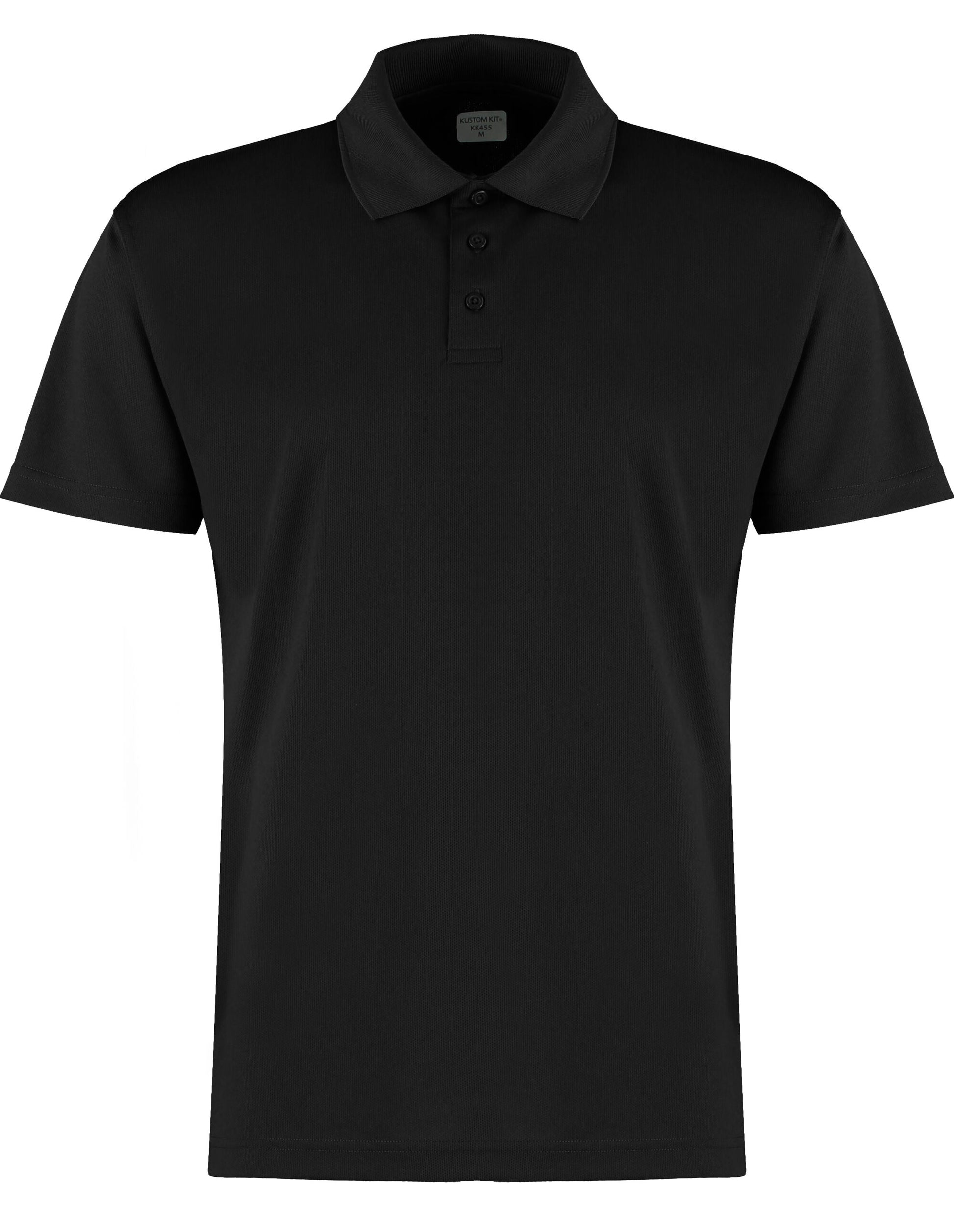 Regular Fit Micro Mesh Polo with Cooltex® Plus - Black