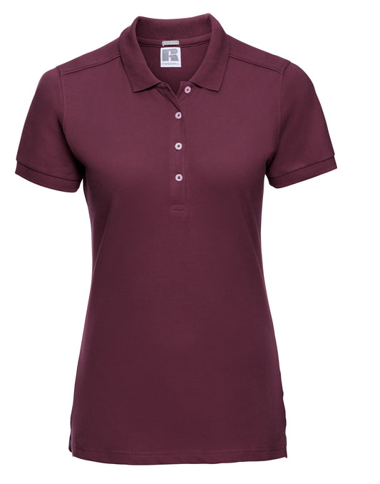 Ladies' Fitted Stretch Polo - Burgundy