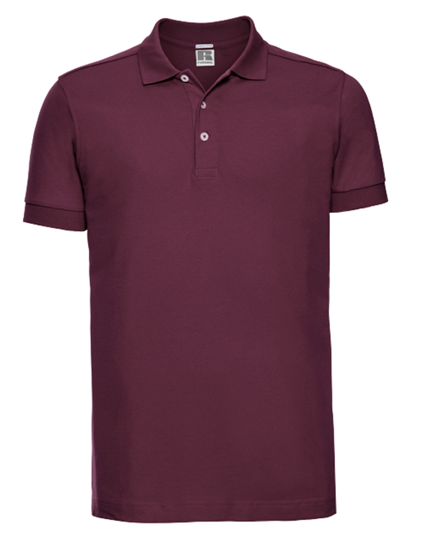 Men's Fitted Stretch Polo - Burgundy