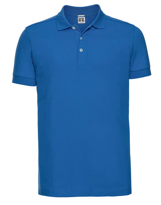 Men's Fitted Stretch Polo - Azure Blue