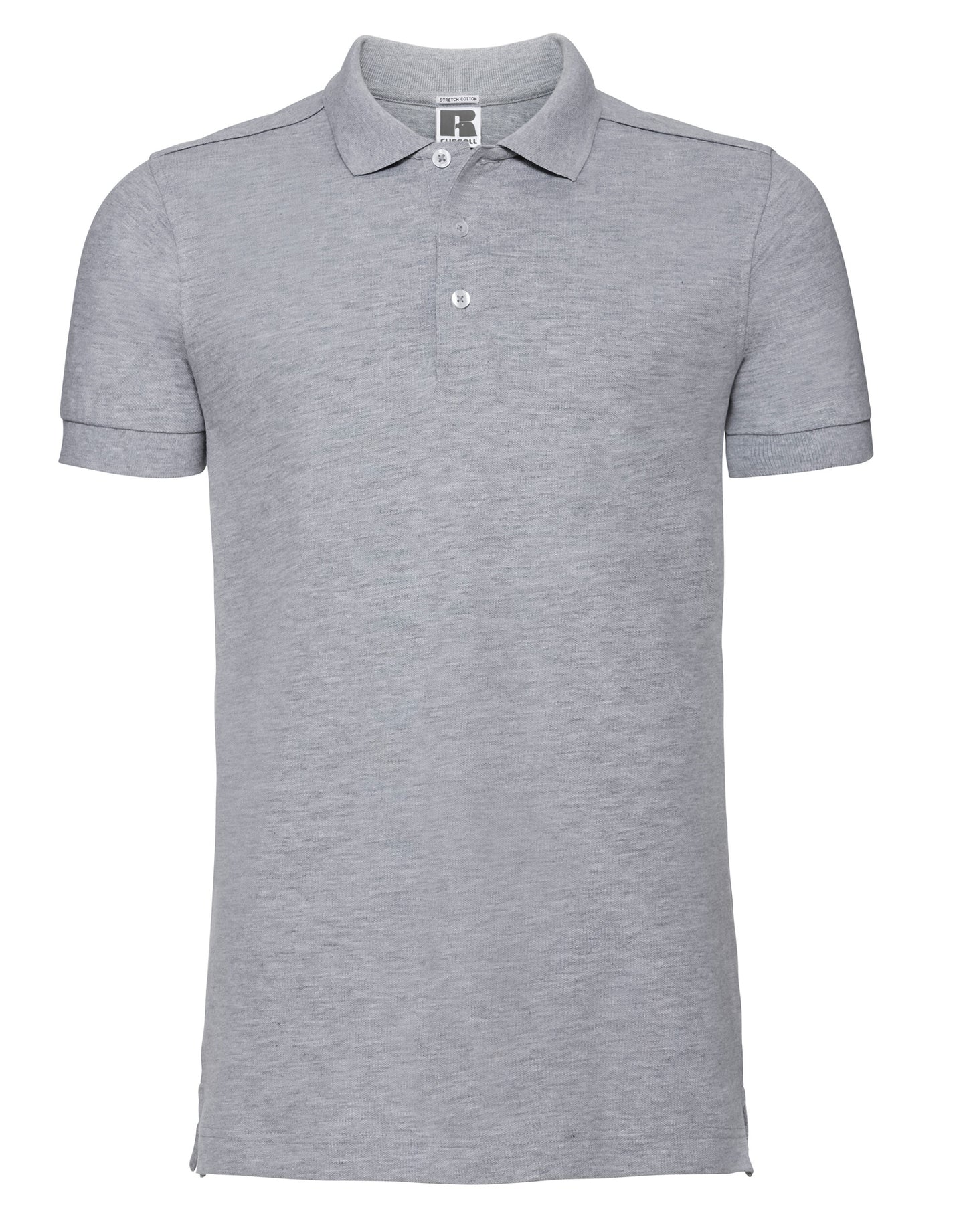 Men's Fitted Stretch Polo - Light Oxford