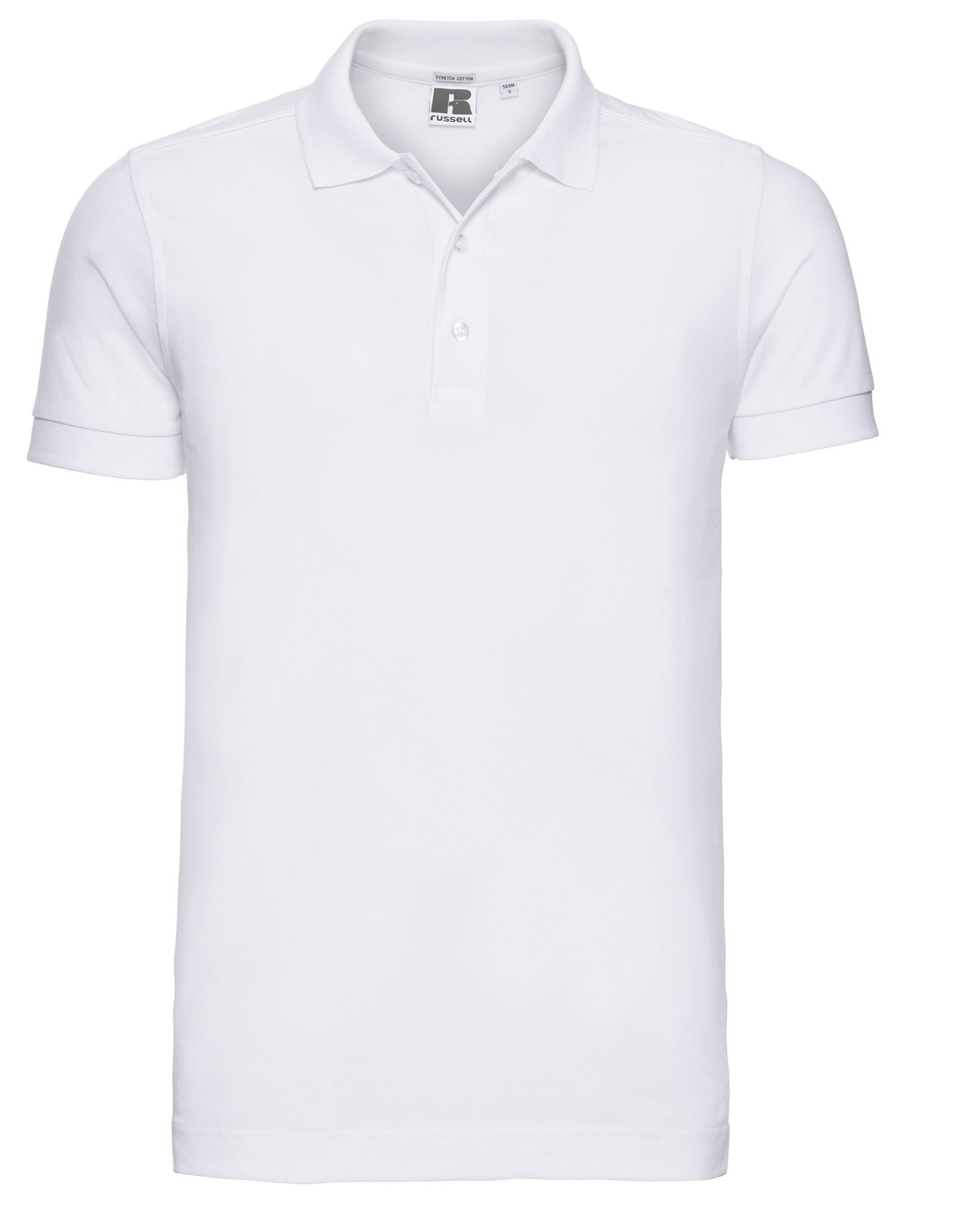 Men's Fitted Stretch Polo - White