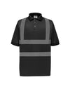 Hi-Vis Short Sleeve Polo Shirt - Black