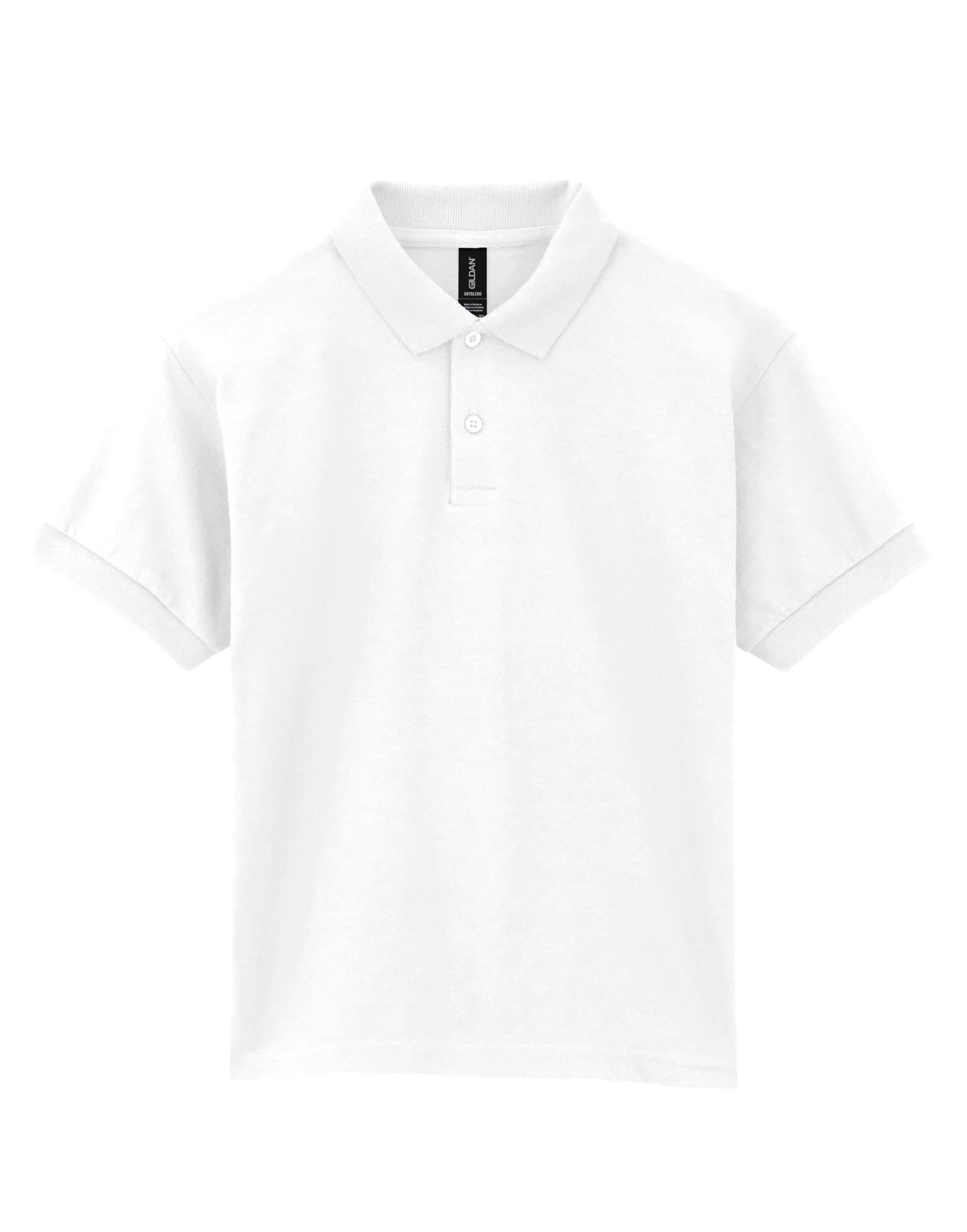 DryBlend® Youth Jersey Polo - White