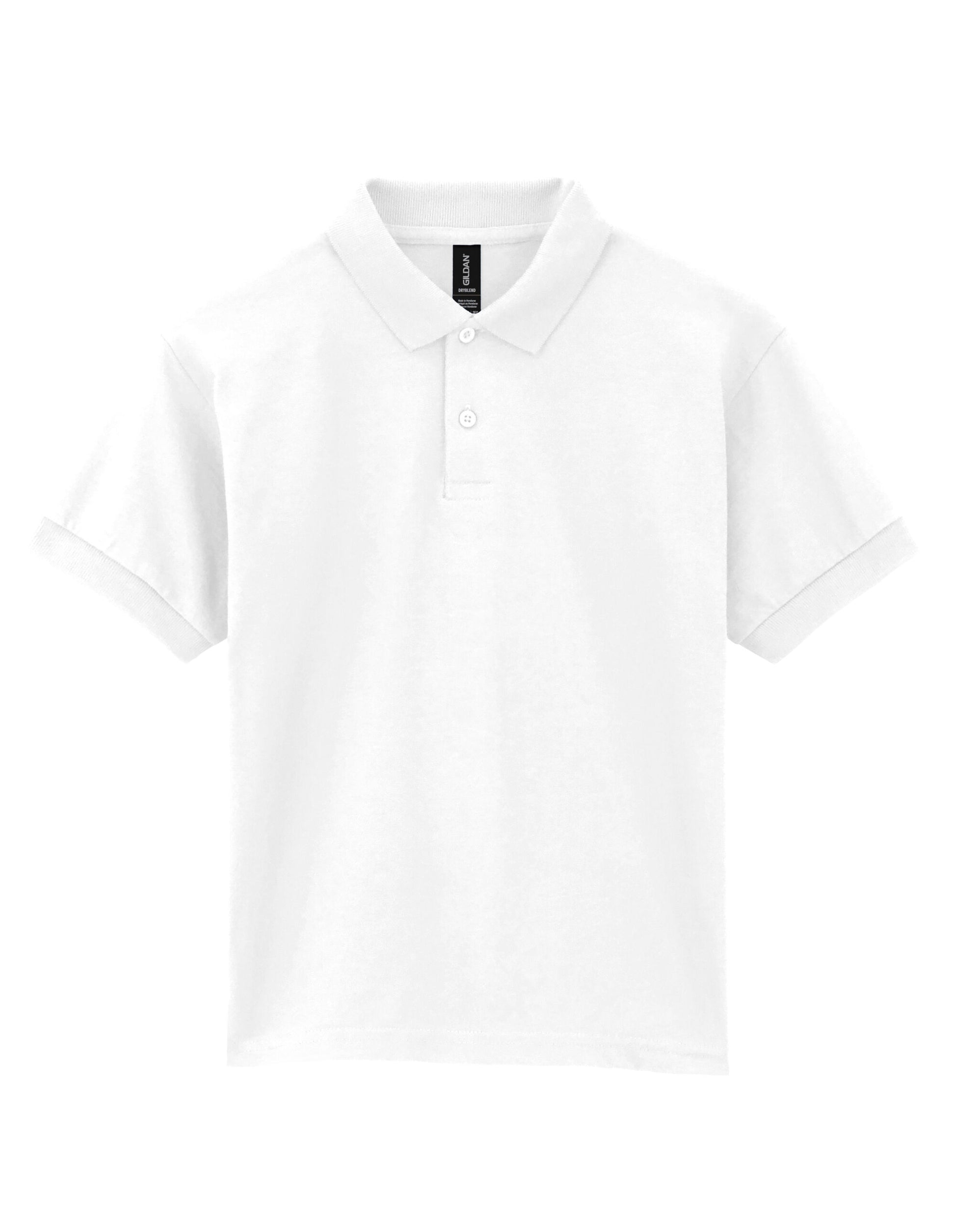 DryBlend® Youth Jersey Polo - White