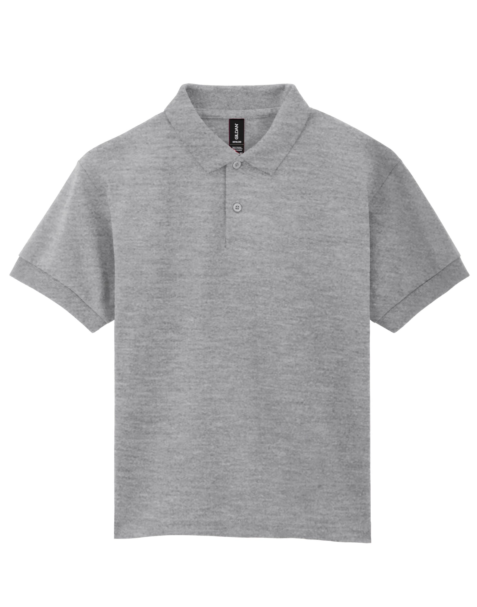 DryBlend® Youth Jersey Polo - Sport Grey